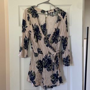 Free people 3/4 sleeve romper